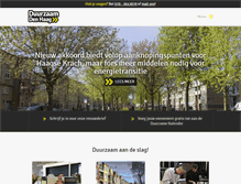 Tablet Screenshot of duurzaamdenhaag.nl